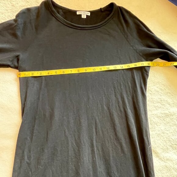 James Perse Raglan Sweatshirt Dress Long Sleeve Size 3 Large Black - Picture 8 of 11